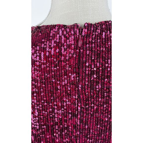 Trina Turk Assandra Short Sleeve Sequin Jumpsuit Purple Ombre Womens Size 2 - Picture 10 of 12